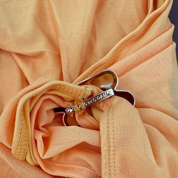 SHEIN One-Shoulder Orange Red Ombre Dress - Picture 6 of 8